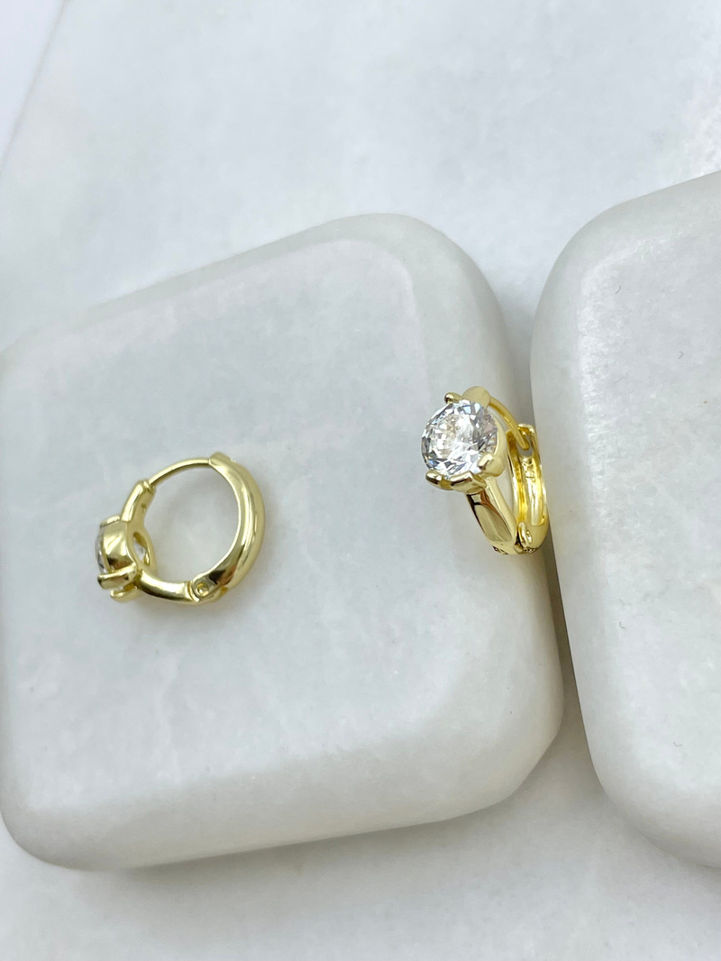 Özel Seri Tektaş Küpe 1.1 cm Gold