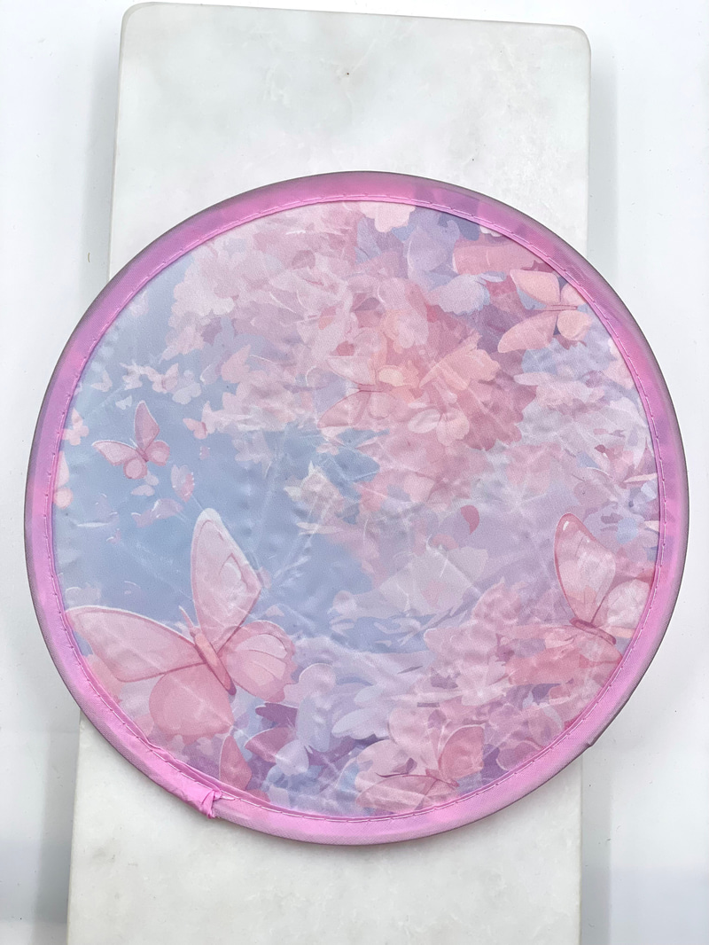 Çantalı Küçük Yelpaze Pembe Kelebek