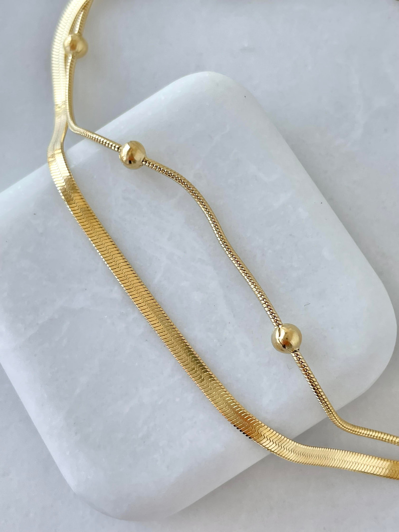 Çelik Topçuk ve İtalyan Zincir Halhal Gold