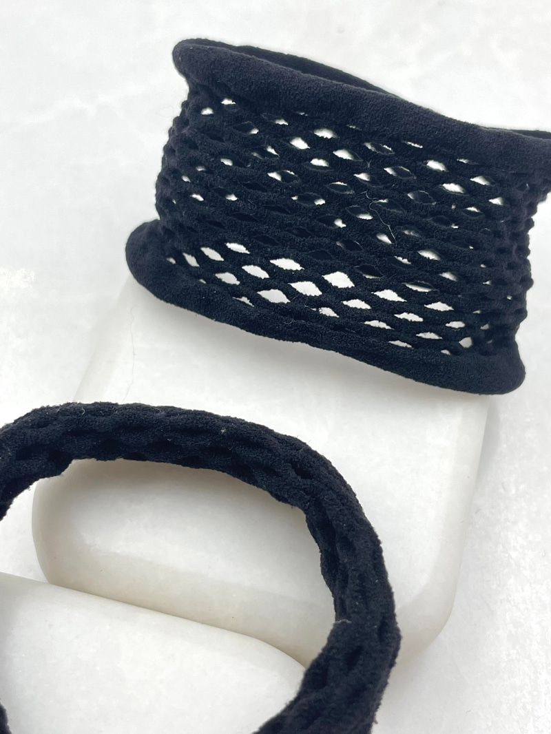 File İkili Scrunchie Toka Siyah