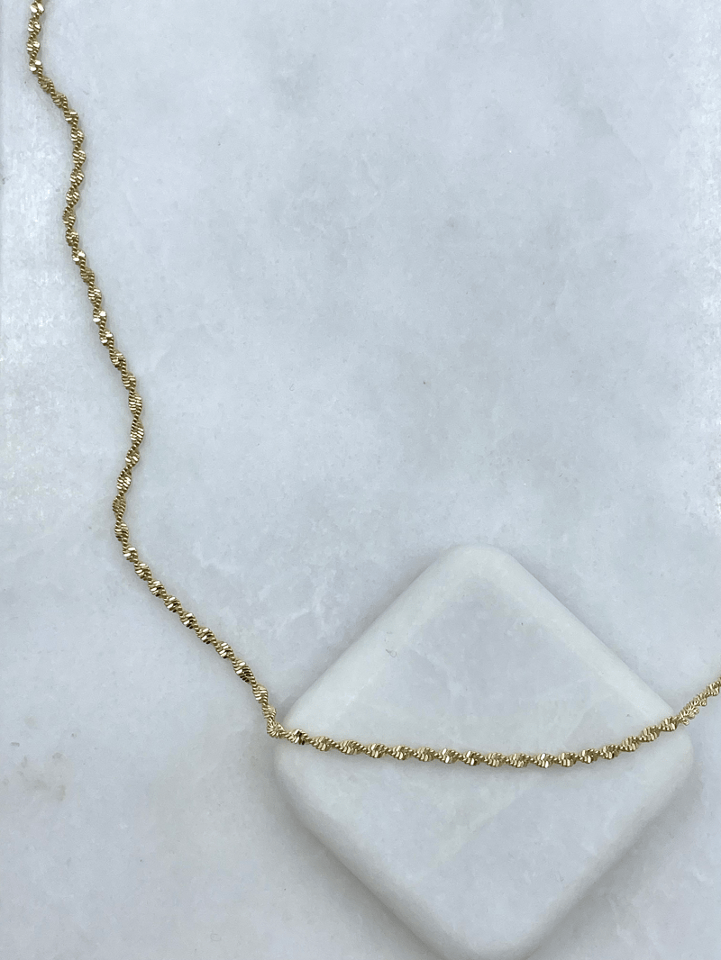 Altın Kaplama Kedi Merdiveni Kolye 60 cm Gold