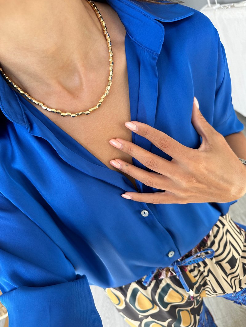 Altın Kaplama Boru Boncuk Kolye