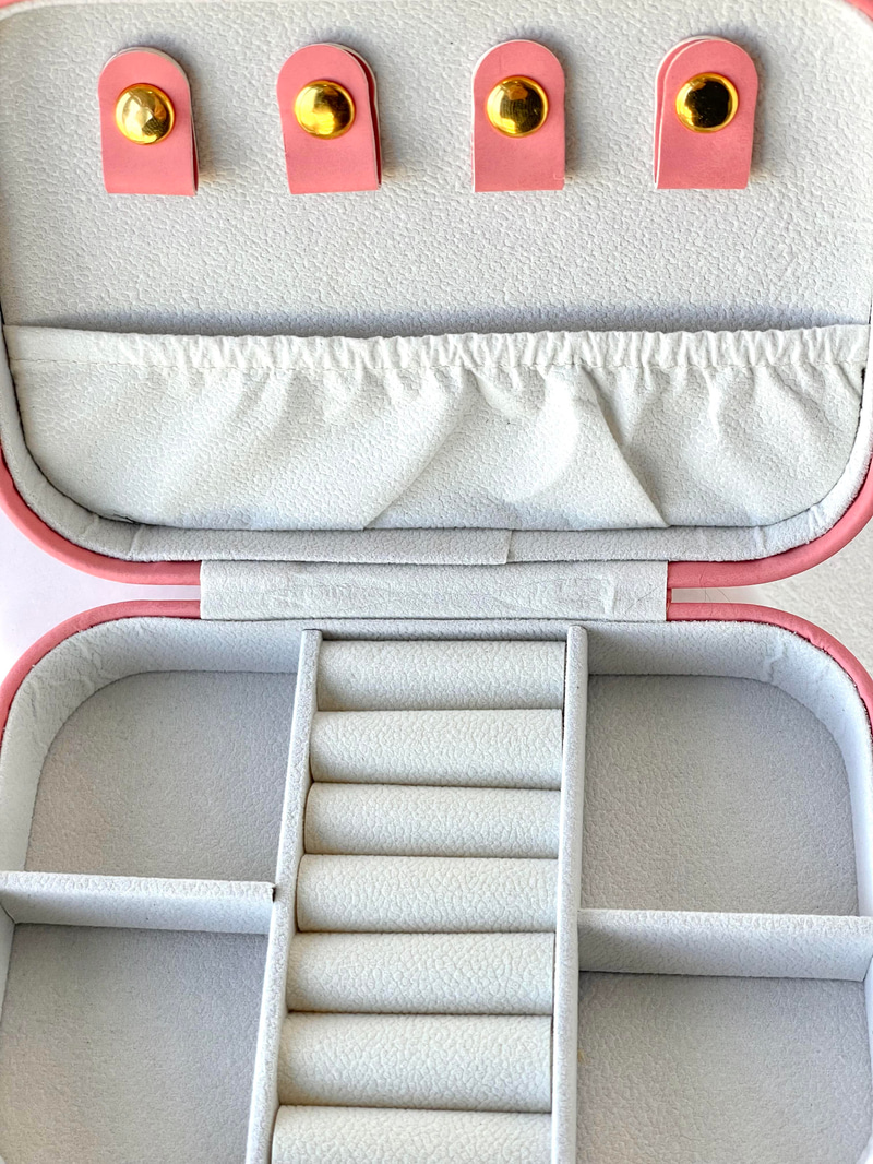 Suni Deri Takı Kutusu Pembe