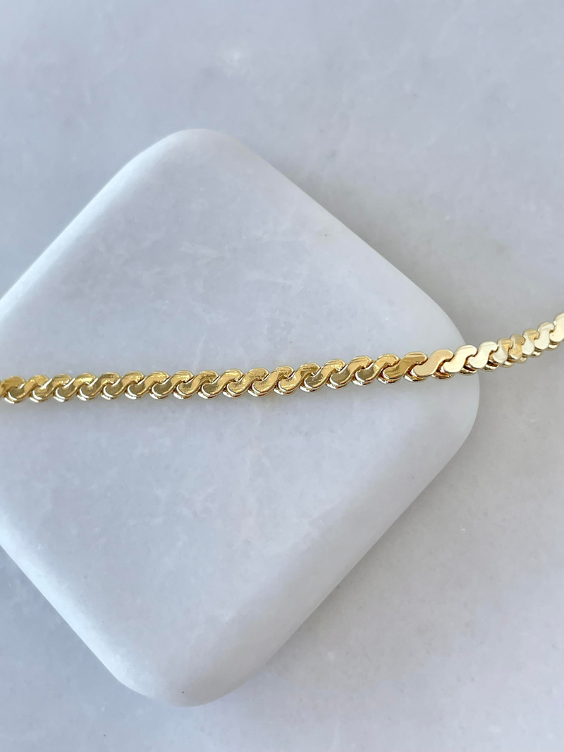 Altın Kaplama Sarmal Basic Zincir Kolye Gold