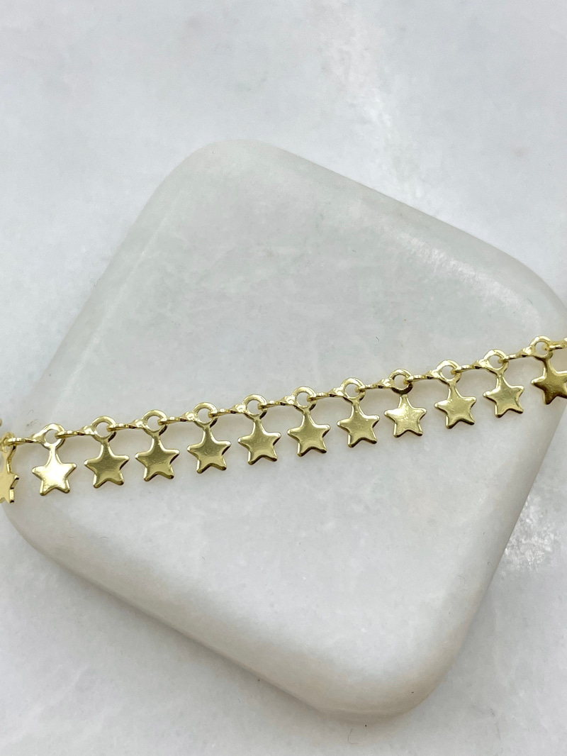 Yıldız Sallantılı Kolye Gold