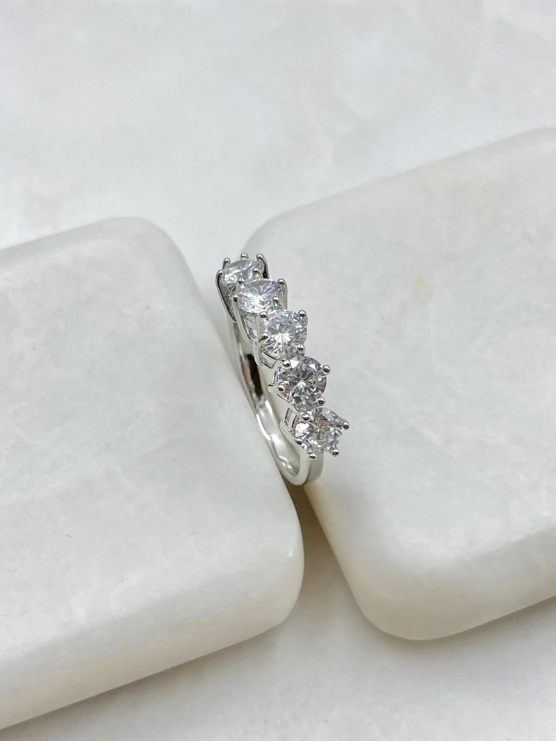 Altın Kaplama Beştaş Yüzük Gümüş