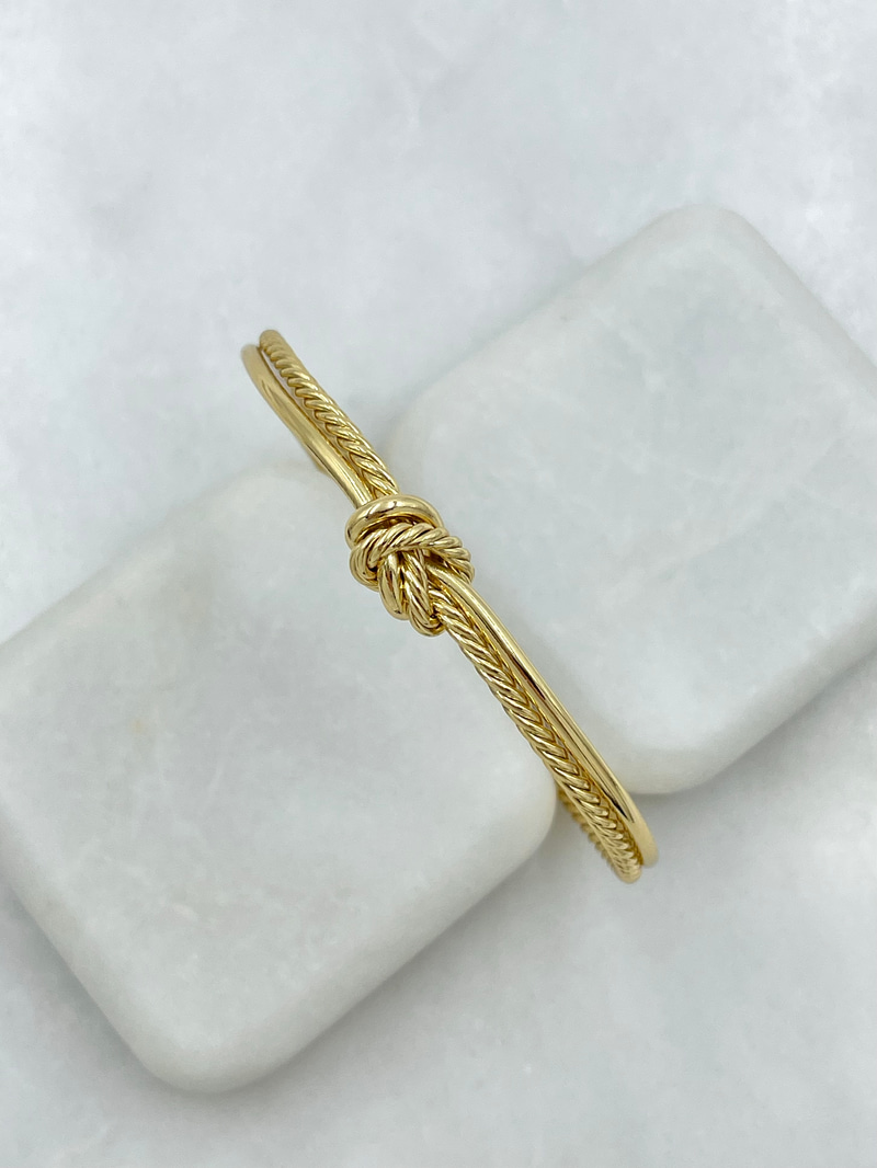 Özel Seri Burgu Model Düğüm Bileklik Gold