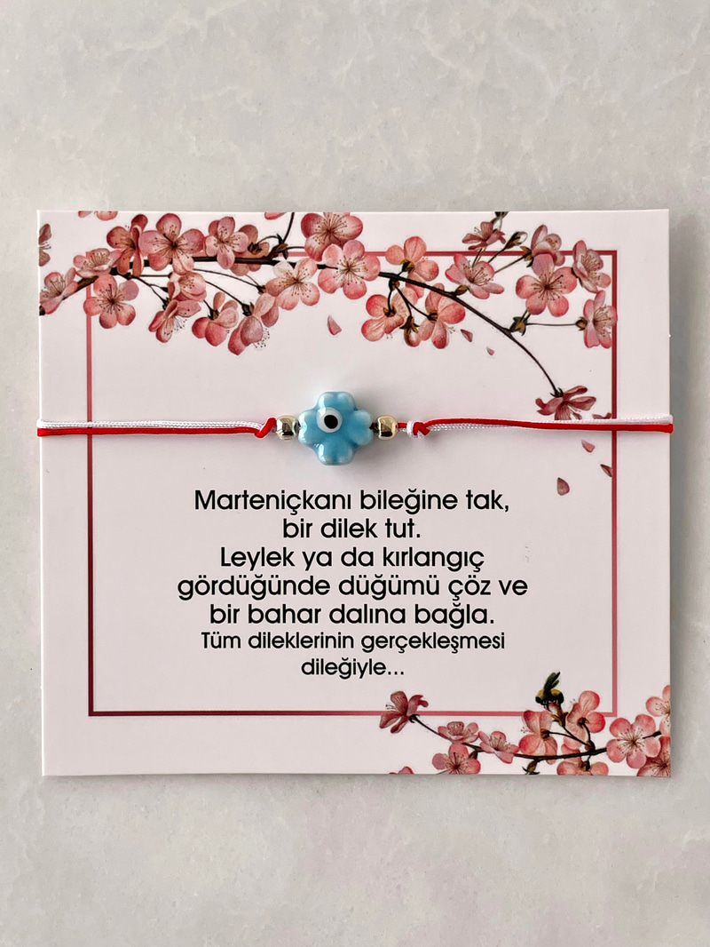 Çiçek Nazar Boncuklu Marteniçka Bileklik