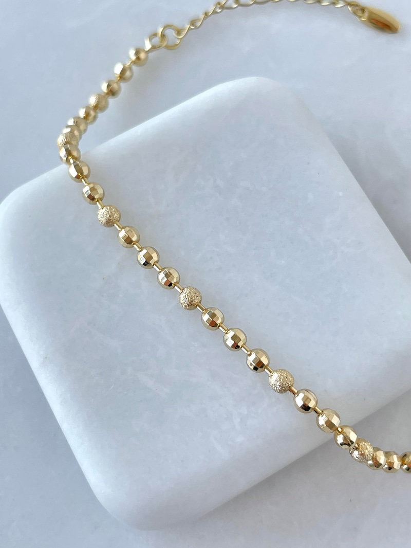 Özel Seri Işıltılı Dizi Top Bileklik Gold