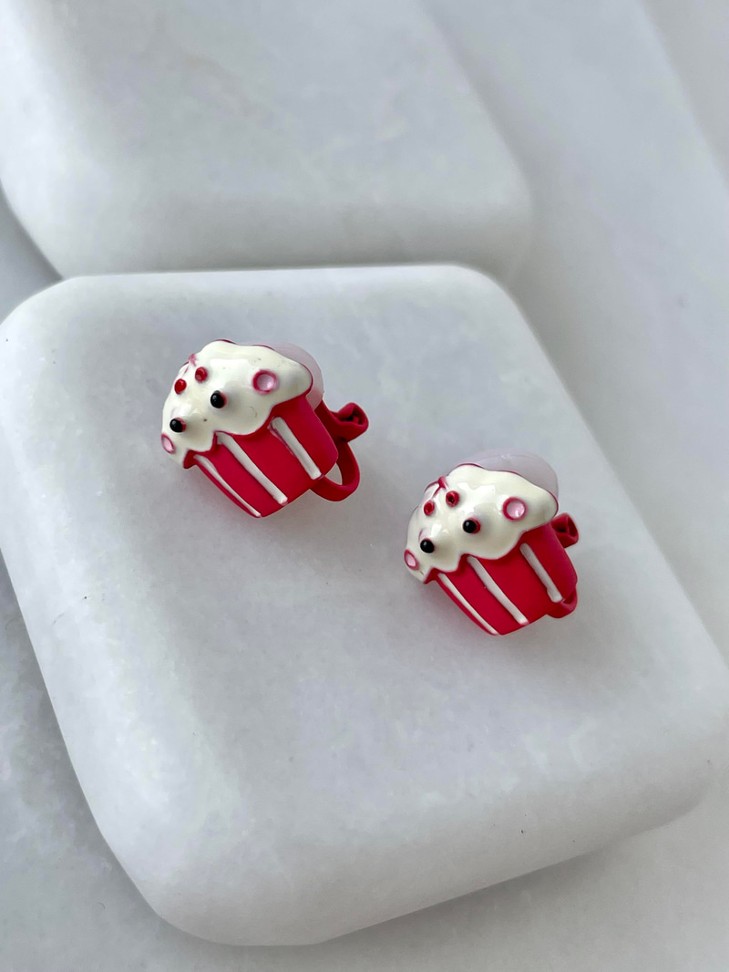 Cupcake Çocuk Küpesi Renkli