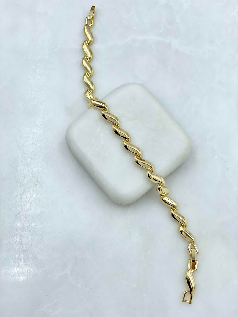 Altın Kaplama Dalga Model Bileklik Gold