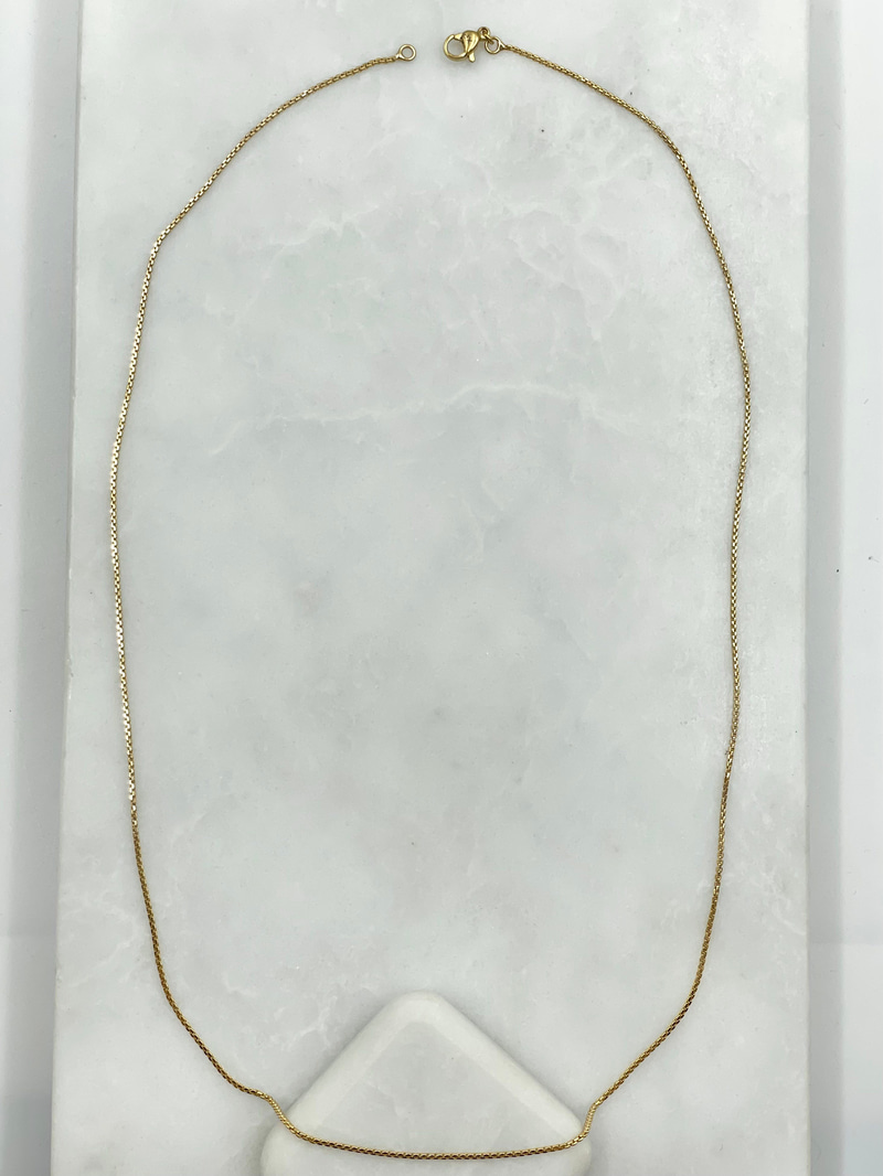 Özel Seri Basic Küp Kolye 60 cm Gold