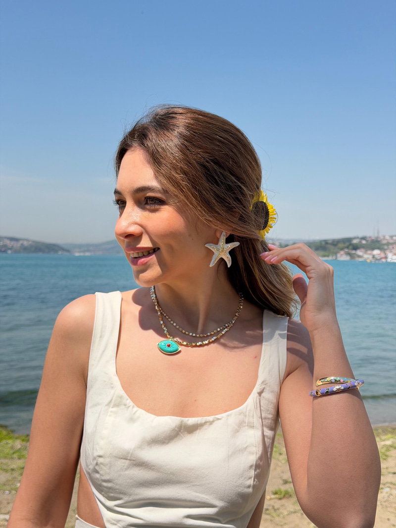 Deniz Yıldızı Küpe Gold
