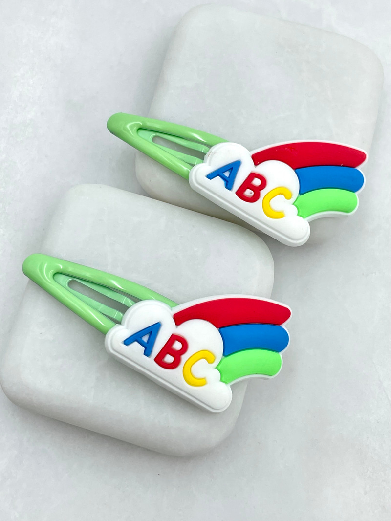 Gökkuşağı Harf Pens Toka Renkli
