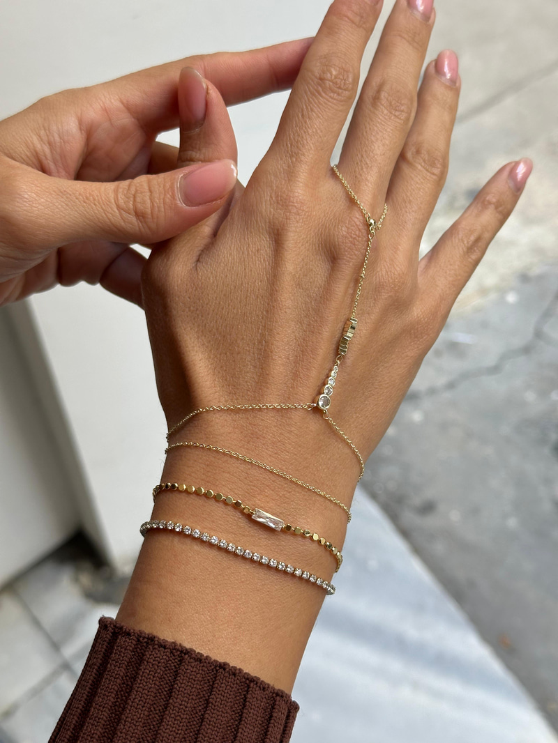 Özel Seri Minimal Su Yolu Bileklik Gold