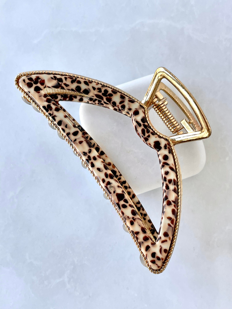 Leopar Desenli Metal Mandal Toka