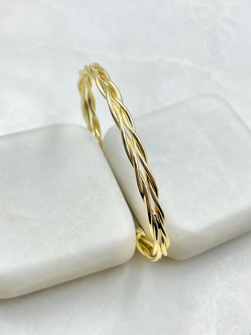 Örme Kelepçe Bileklik Gold