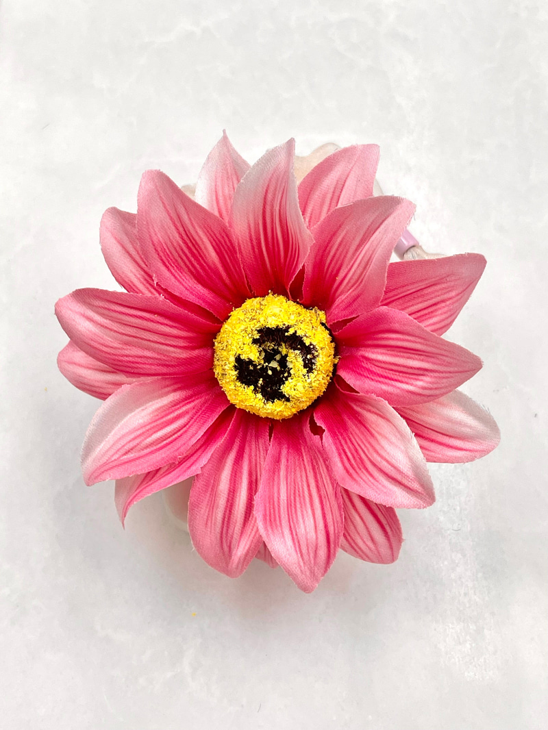 Ayçiçeği Scrunchie Toka Pembe