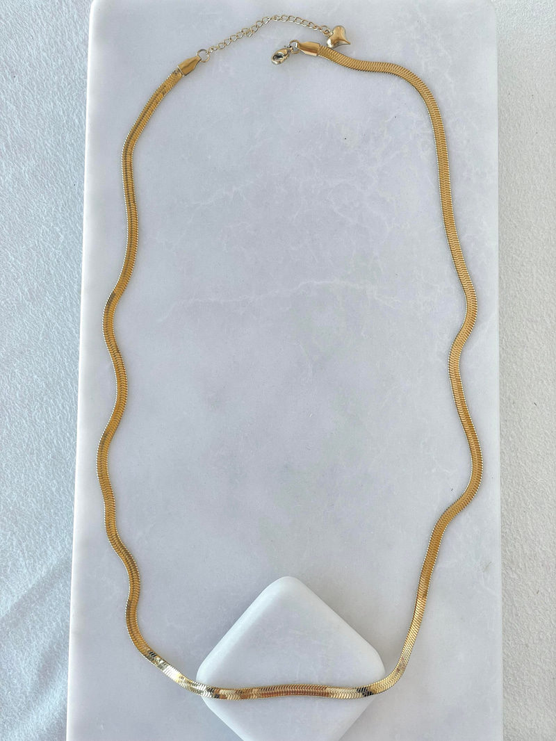 Çelik İtalyan Zincir Kolye 62 cm Gold