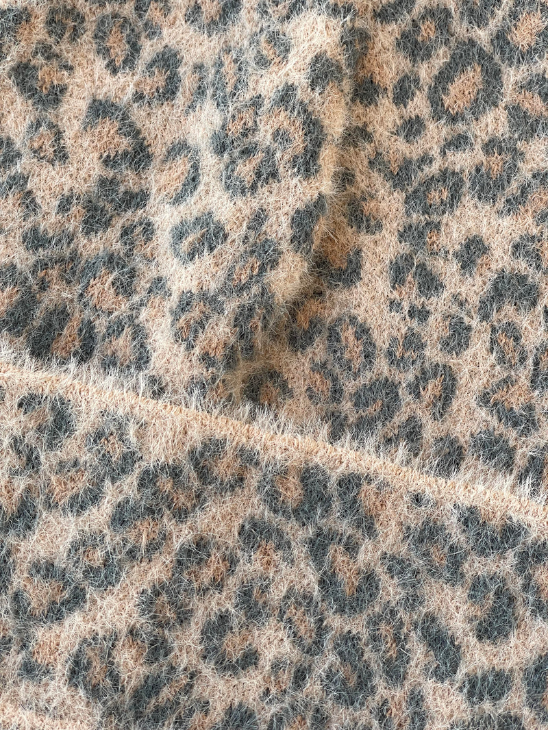 Yumuşak Dokulu Leopar Bere Bej-Kahve