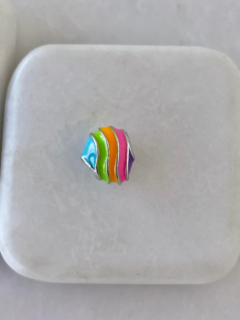 Renkli Mineli Asimetrik Pndr Charm