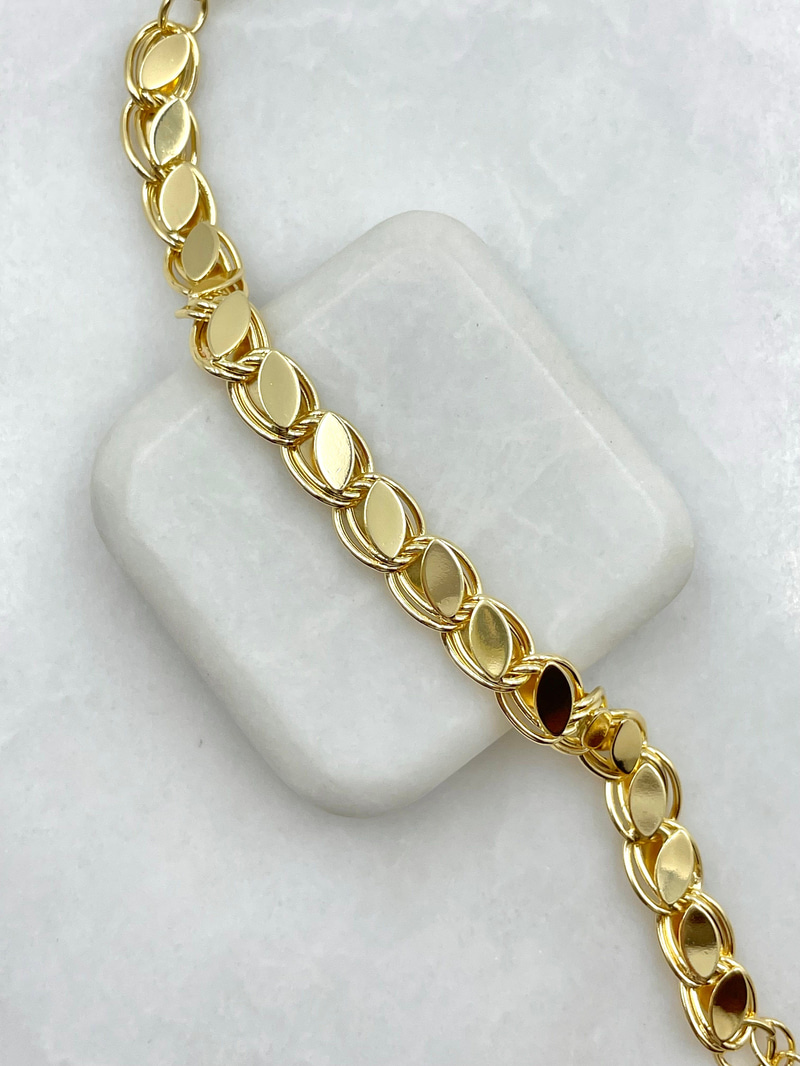 Çerçeve Arpa Bileklik Gold