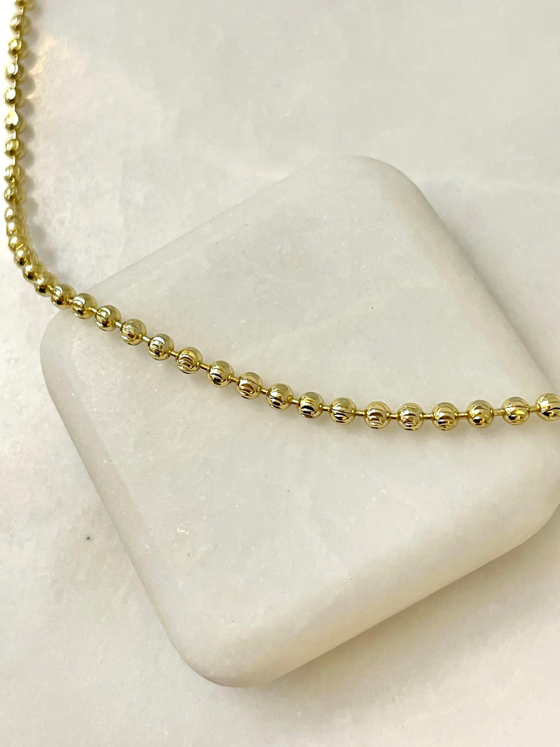 Özel Seri Işıltılı Topçuk Kolye Gold