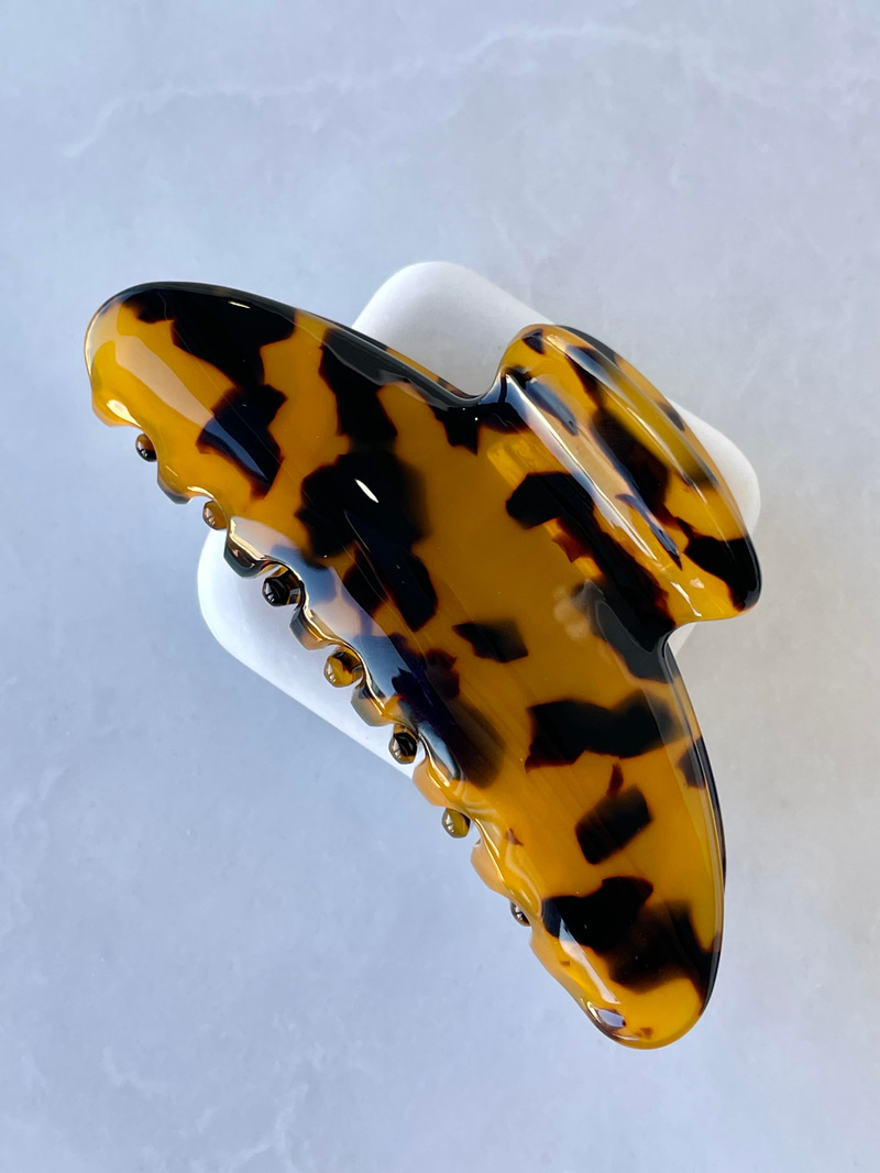 Leopar Desenli Oval Kemik Mandal Toka