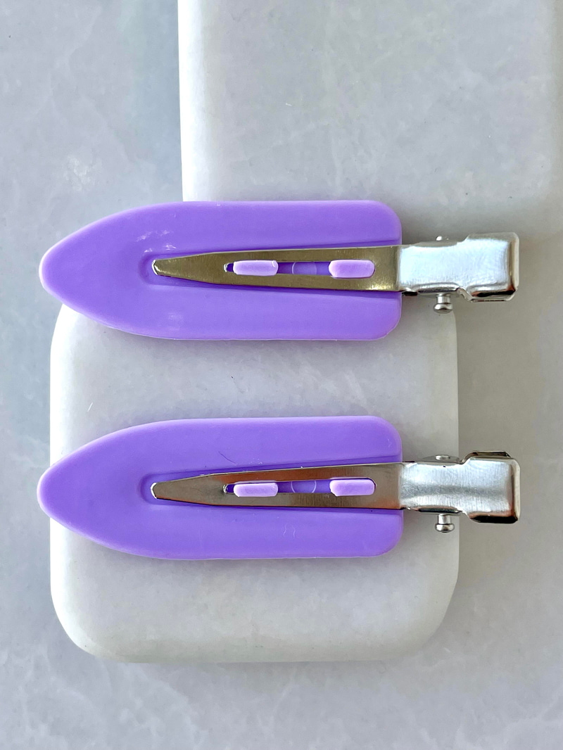 Üçlü İz Yapmayan Silikon Pens Toka Mor