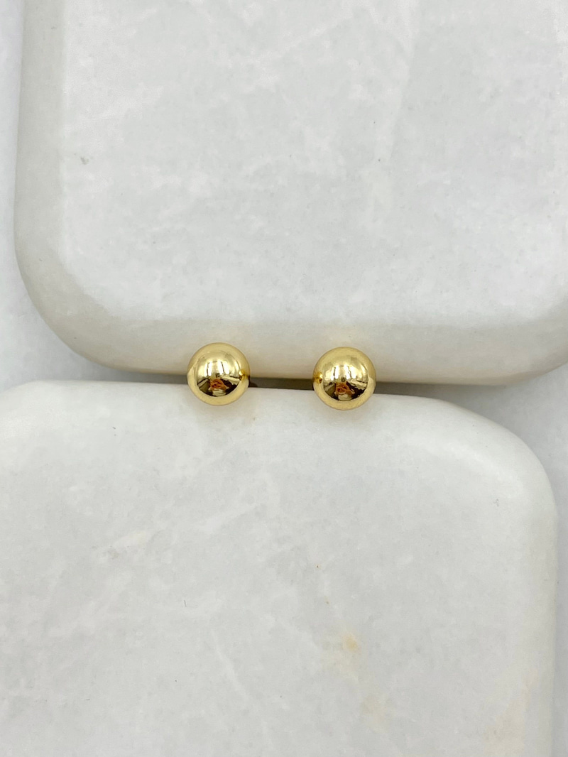 Özel Seri Minik Topçuk Küpe 0.4 cm Gold