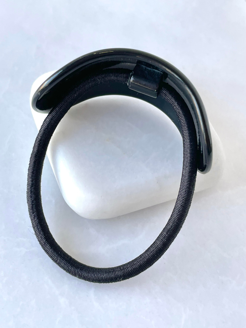 Kemik Oval Lastik Toka Siyah