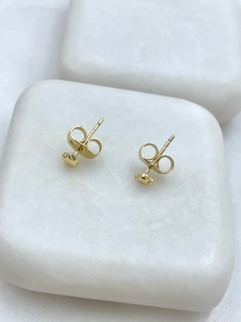 Özel Seri Minik Kalp Küpe 0,4 cm Gold