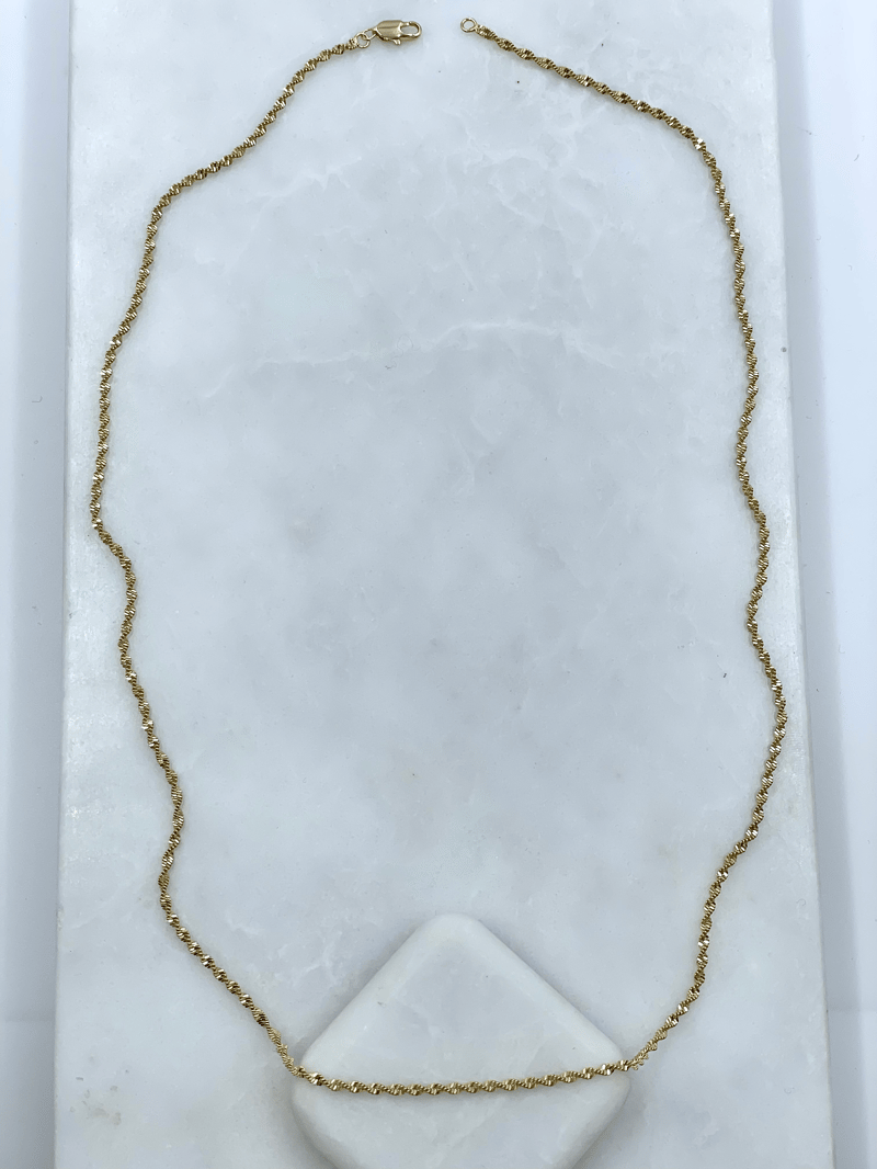 Altın Kaplama Kedi Merdiveni Kolye 60 cm Gold