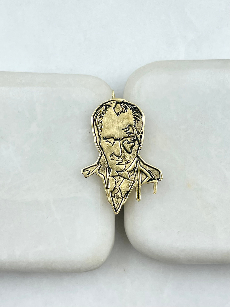 Atatürk Portre Broş Renkli