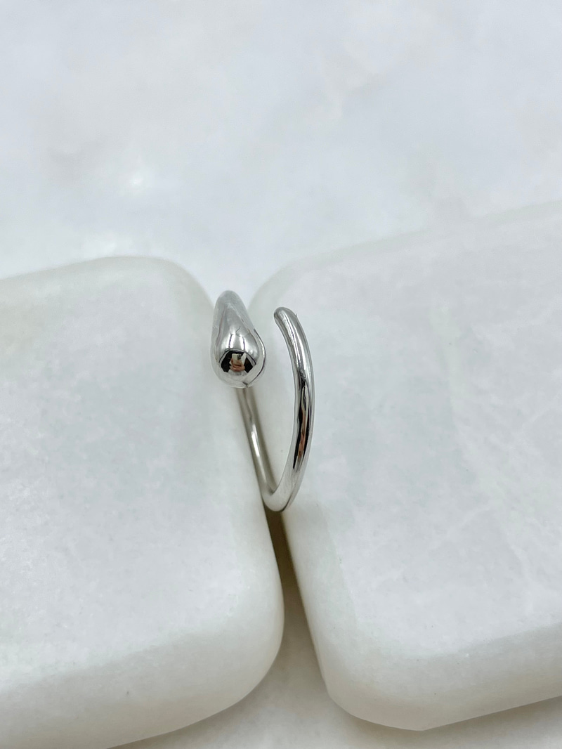 Altın Kaplama Akıntı Yüzük Gümüş