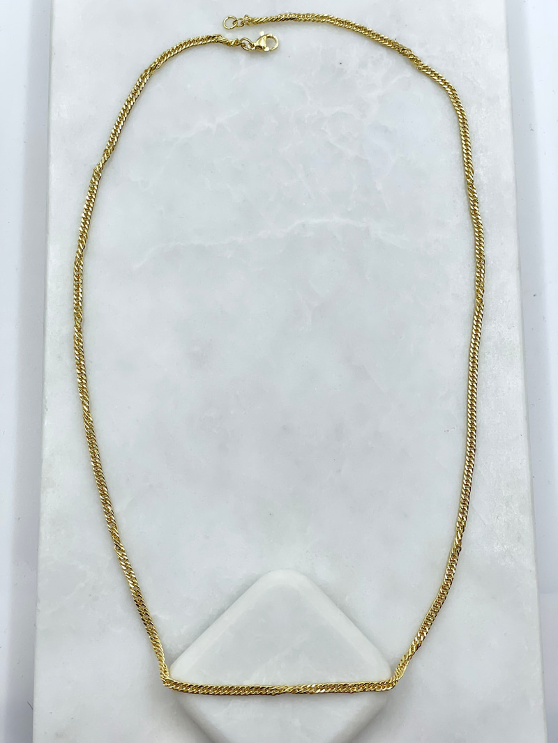 Çelik Zincir Kolye 60 cm Gold