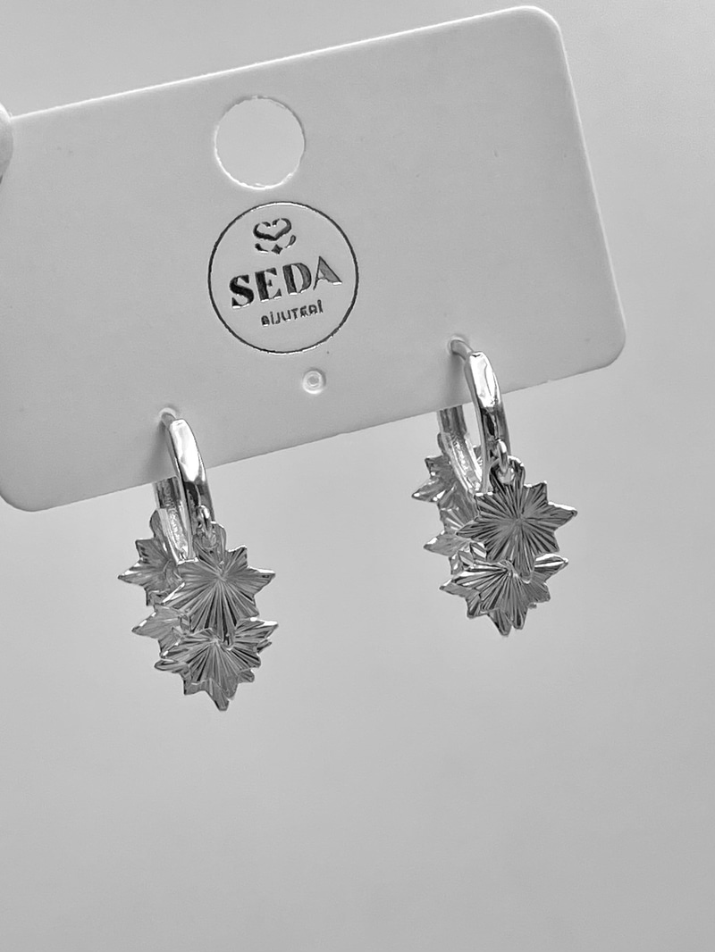 Lazer Kesim Pul Sallantılı Shakira Küpe Gümüş