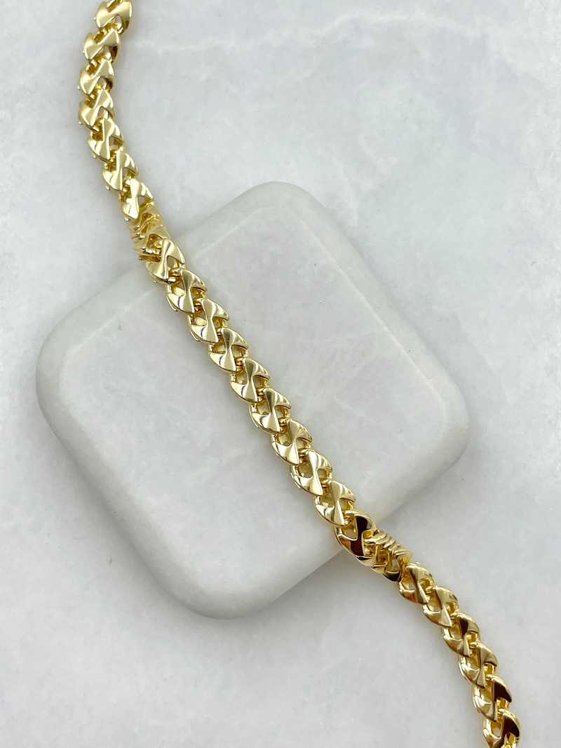 S Model Zincir Bileklik Gold