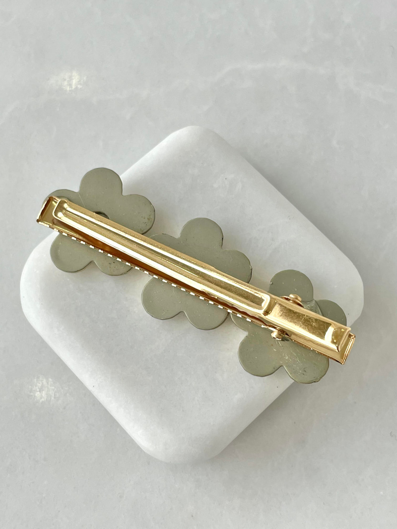Üçlü Mavi Papatya Pens Toka Gold