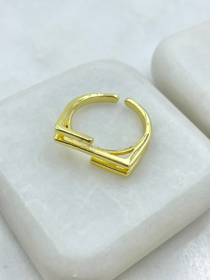 Üçlü Sütun Yüzük Gold