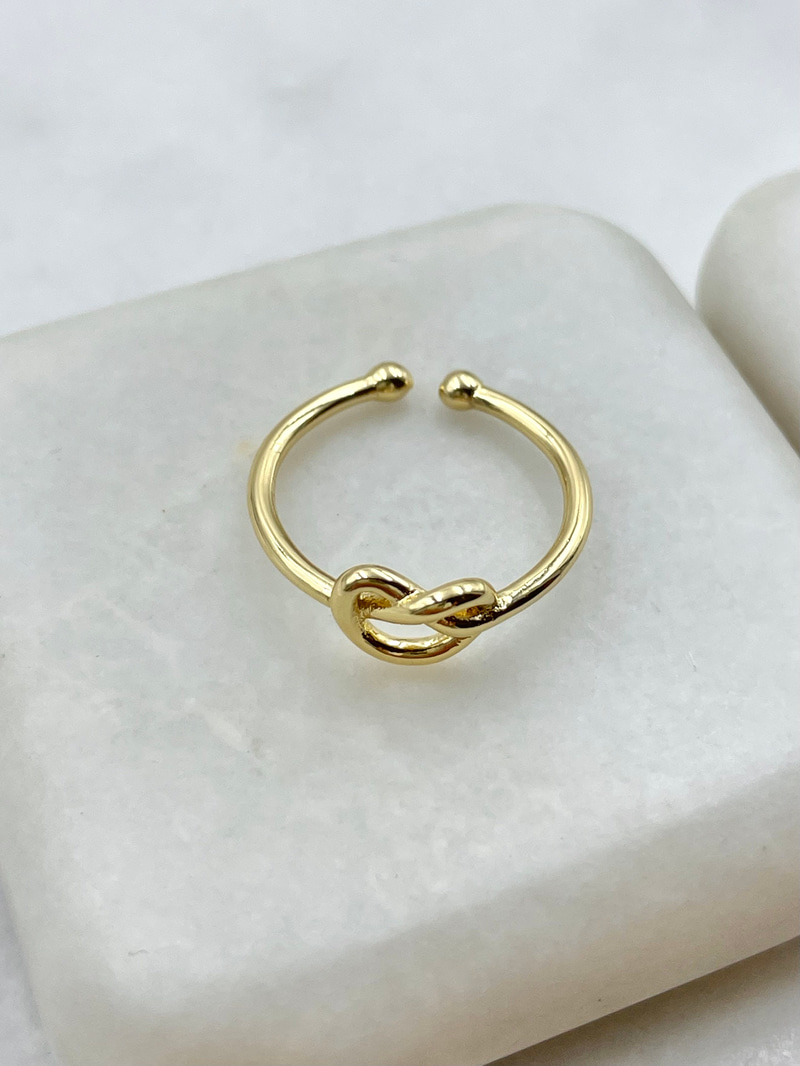 Kalp Düğüm Model Yüzük Gold