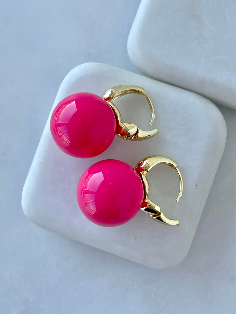 Damla Top Sallantılı Küpe Pembe