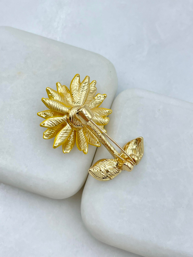 Ayçiçeği Broş Gold