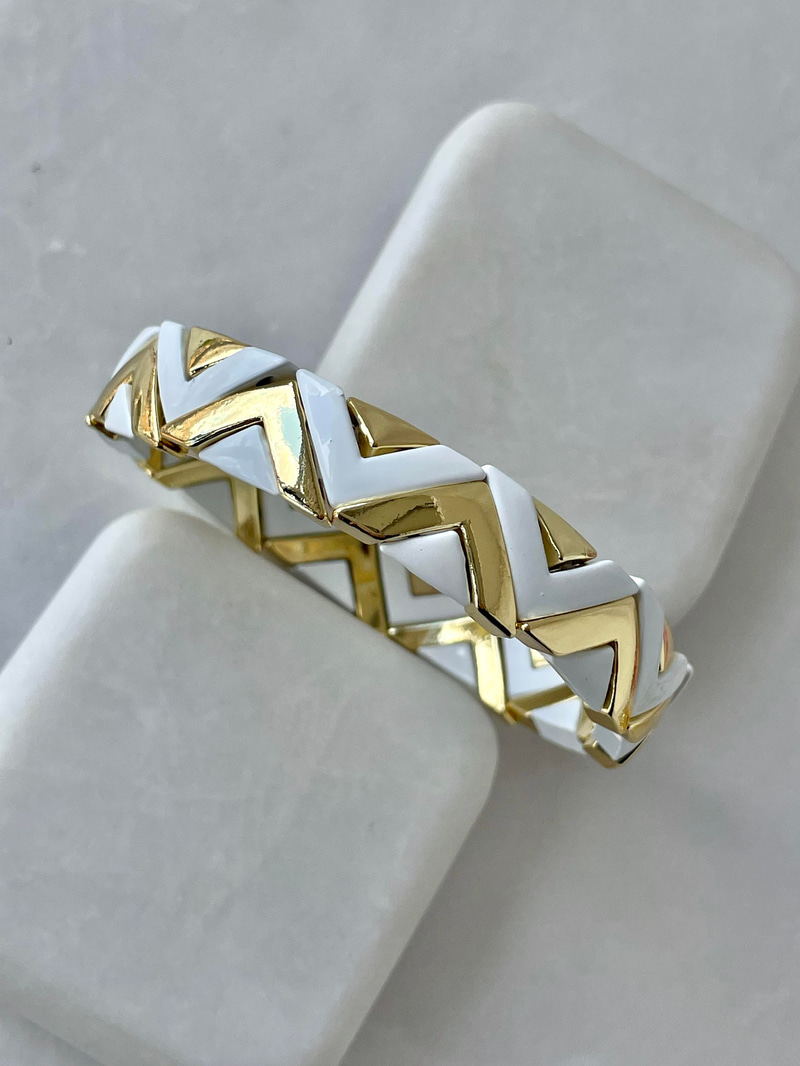 Porselen Kaplama Zigzag Bileklik