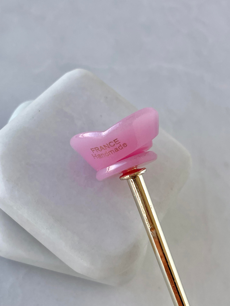 Gül Model Topuz Tokası Pembe