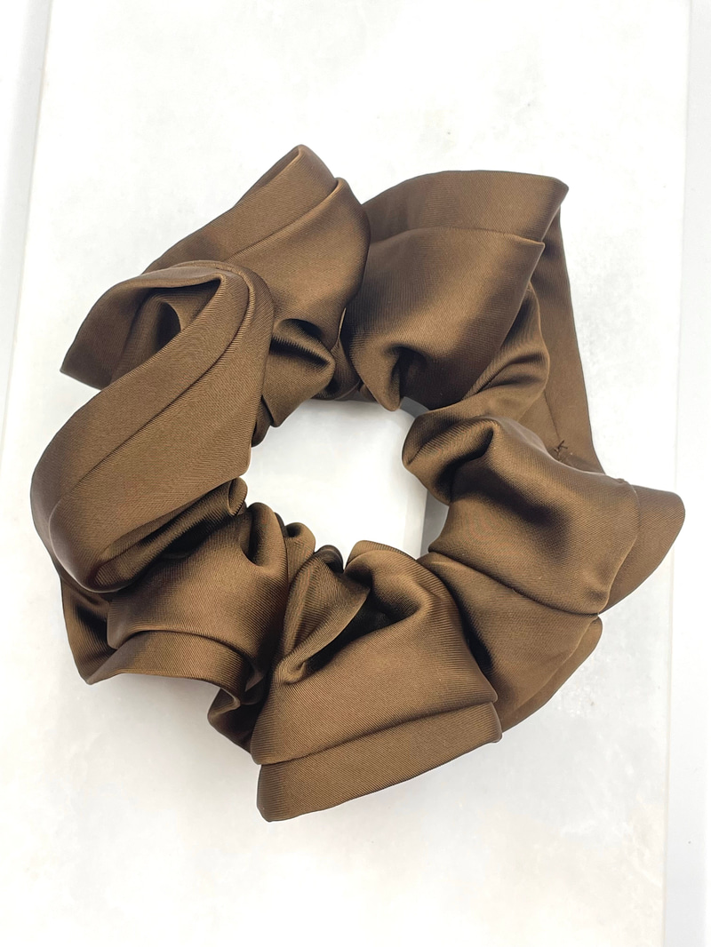 Saten Scrunchie Toka Kahve
