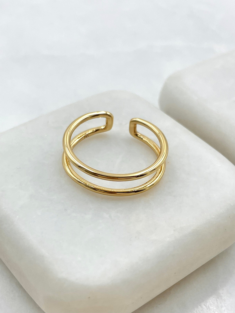 İkili Görünüm Basic Yüzük Gold