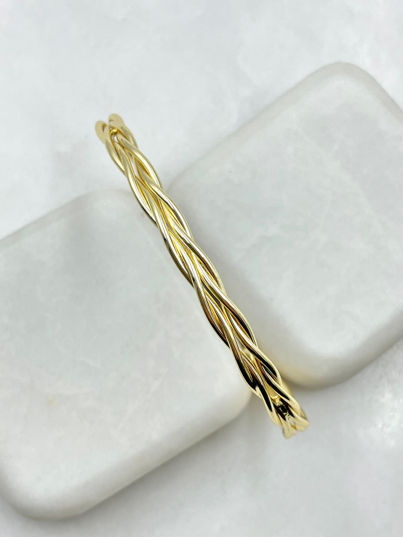 Örme Kelepçe Bileklik Gold
