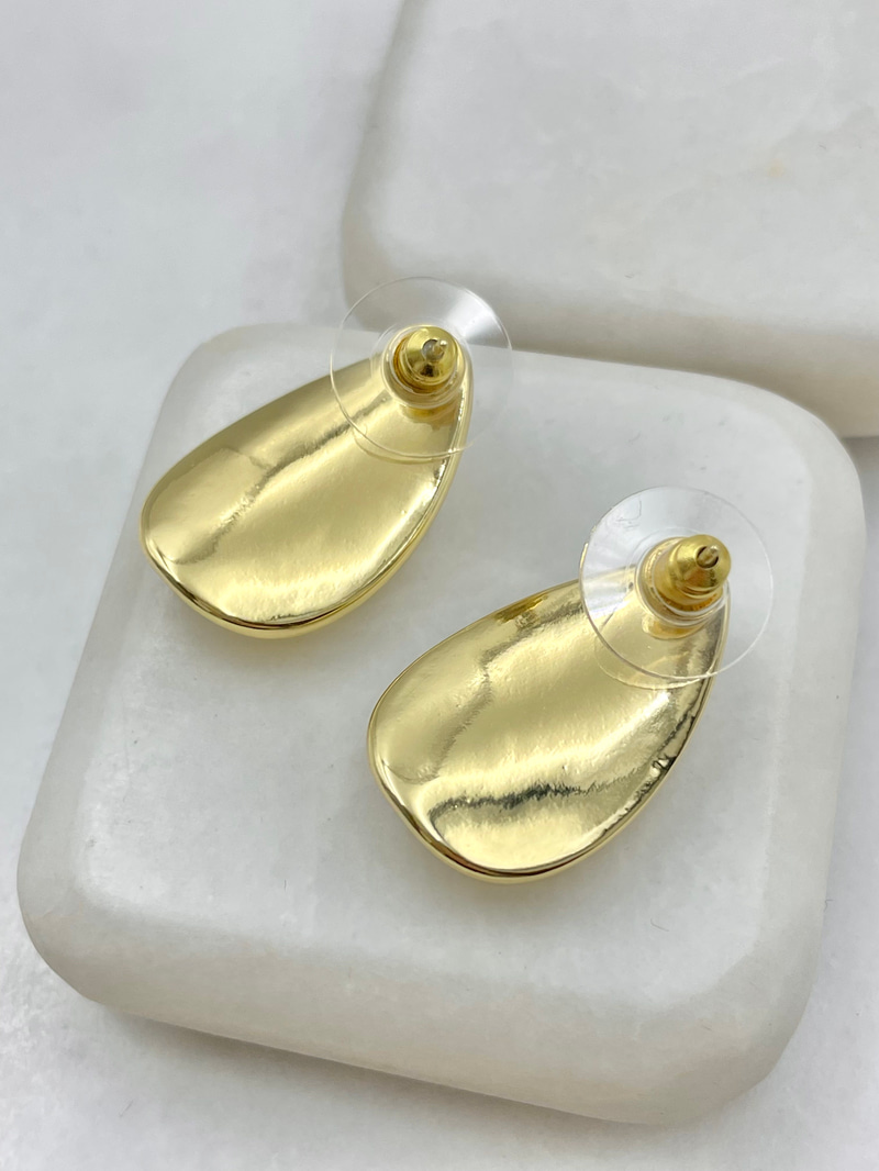 Sedefli Gold Detaylı Damla Küpe Gold