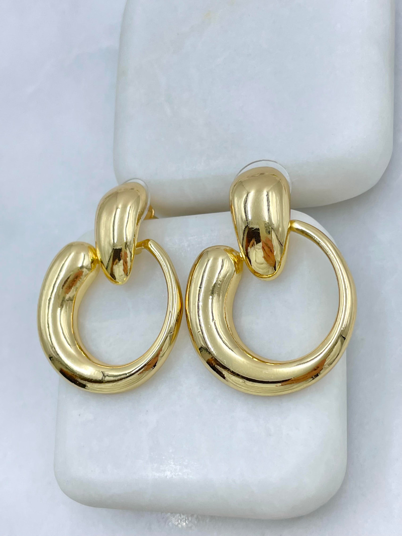 Altın Kaplama Tasarım Vintage Küpe Gold